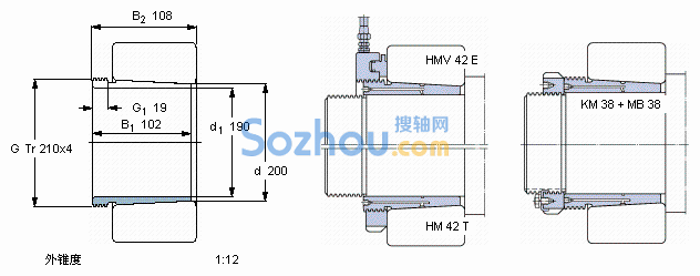 mm - b 1 102 mm - b 2 108 mm - 重量 重量 3700 g - 型号 退卸套 ah