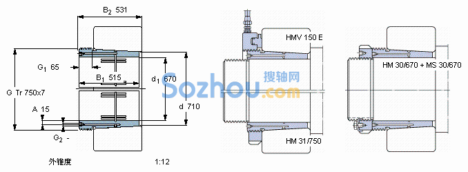 mm - b 1 515 mm - b 2 531 mm - 重量 重量 278000 g - 型号 退卸套